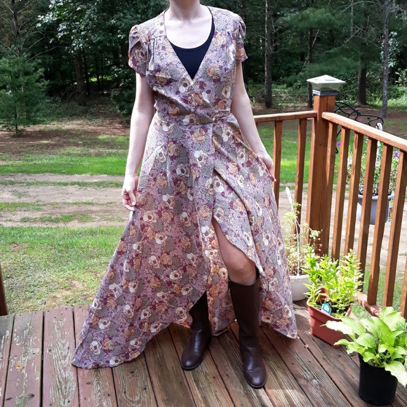Vintage 70s Wrap Dress - Picture 2 of 8